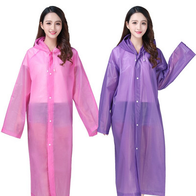 Fashion EVA Γυναικεία Αδιάβροχο Παχύ αδιάβροχο παλτό βροχής Γυναικείο διαφανές διαφανές αδιάβροχο κοστούμι κάμπινγκ
