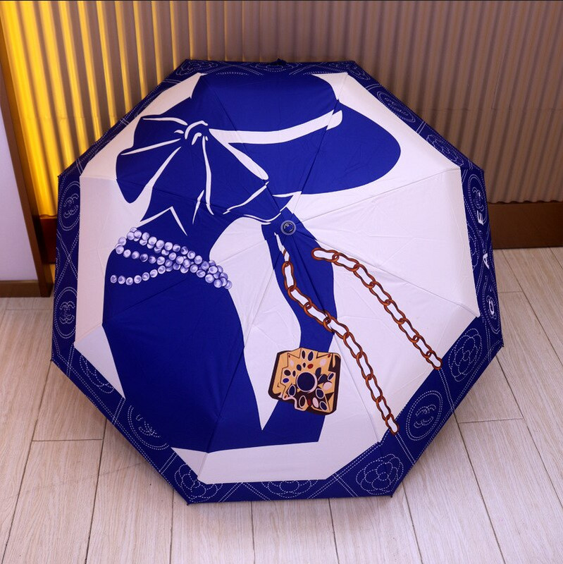 Vinylový slnečný dáždnik Skladací plne automatický opaľovací krém Ultrafialový slnečník Dvojúčelový darček Veľkej značky Trojnásobný dáždnik