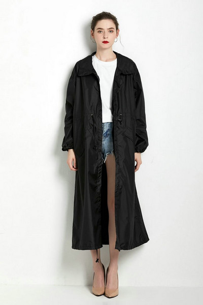 Ilgas moteriškas lietpaltis, atsparus vandeniui, vėjui atsparus gobtuvas, lengvas žygio vyrų paltas nuo lietaus, pončų striukė, apsiaustas