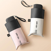 Vreckový mini dáždnik, dáždnik, dámske farby, plochý, päťfarebný, skladací, slnečník, dámsky, prenosný, slnečník, opaľovací krém, dievčenský, UPF50+