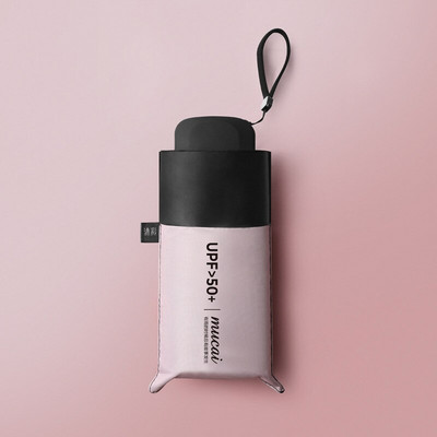 Vreckový mini dáždnik, dáždnik, dámske farby, plochý, päťfarebný, skladací, slnečník, dámsky, prenosný, slnečník, opaľovací krém, dievčenský, UPF50+