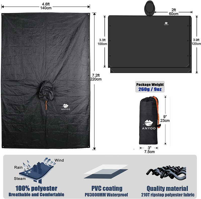 3 v 1 Vonkajší vojenský nepremokavý pršiplášť Pršiplášť Pánsky pršiplášť Dámsky pršiplášť Markíza z dažďa Motocyklový pršiplášť Poncho Pikniková podložka
