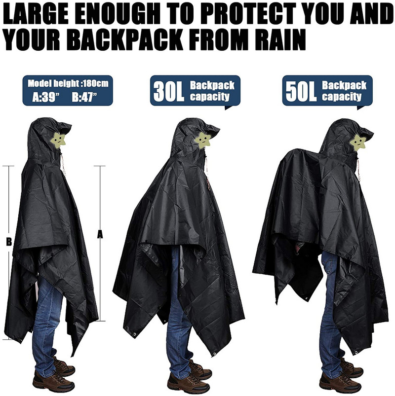3 v 1 Vonkajší vojenský nepremokavý pršiplášť Pršiplášť Pánsky pršiplášť Dámsky pršiplášť Markíza z dažďa Motocyklový pršiplášť Poncho Pikniková podložka