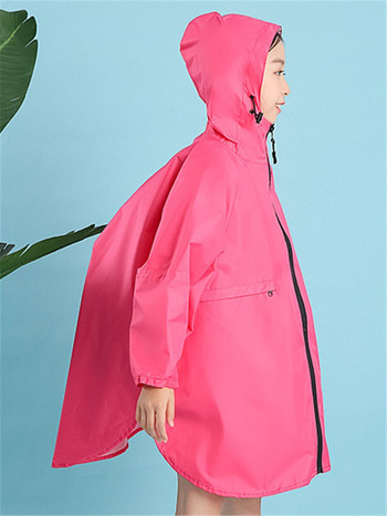 90-160cm Αδιάβροχο κάλυμμα αδιάβροχο για παιδιά Αδιάβροχο μπουφάν πόντσο Πεζοπορία Μαθητές Γυμνασίου Σακίδιο πλάτης Rainwear Chubasqueros