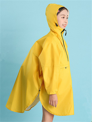 90-160cm Αδιάβροχο κάλυμμα αδιάβροχο για παιδιά Αδιάβροχο μπουφάν πόντσο Πεζοπορία Μαθητές Γυμνασίου Σακίδιο πλάτης Rainwear Chubasqueros