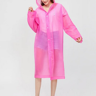 Madingas EVA Unisex lietpaltis daugkartinio naudojimo pastorintas vandeniui atsparus aukštos kokybės moterų vyrų stovyklavimo skaidrus pončo kostiumas suaugusiems