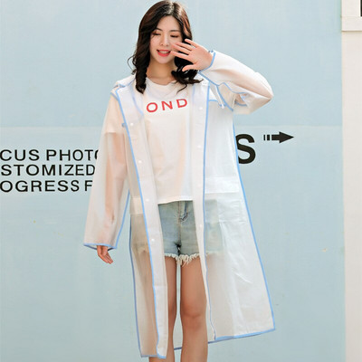 Átlátszó esőruházat, szélálló, vízálló női vízálló esőkabát férfi női esőkabát egyszemélyes kabát környezetbarát utazás
