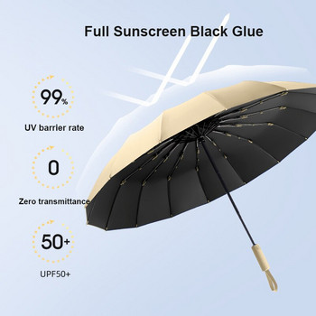 Xiaomi Umbrella 10 Bone Folding Mens Large Umbrella Механична прозрачна дръжка Автоматичен чадър Безопасен против отскок Обратен