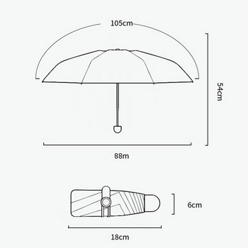 Анти-UV чадър Мини дамски чадър Светлинен пет сгъваем слънцезащитен дъжд Преносим джобен Дамски сенник Слънцезащитни чадъри moschino