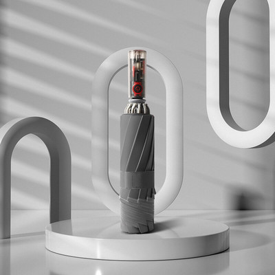 Plne automatický dáždnik s 10 rebrami, reflexný cestovný dáždnik, spätne skladací slnečník a dáždnik proti dažďu na cesty do auta, firemný darček