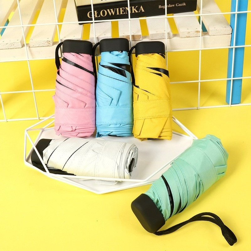 Mini kišeninis skėtis plokščias lengvas skėtis skėčiai nuo saulės Sulankstomas skėtis nuo saulės Mini skėtis nuo saulės Patogus keliaujant Naujas