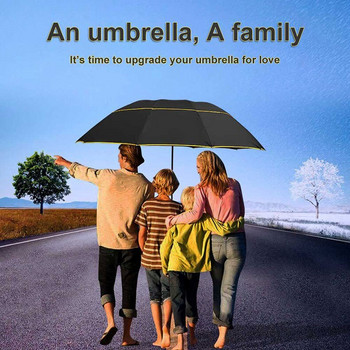 130 εκ. Μεγάλη ομπρέλα Βροχή Γυναίκες Άντρες Αντιανεμικό Paraguas Unisex Shelter From The Rain Sun Floding Big Umbrella Outdoor