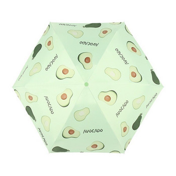 Джобен чадър Чадър Плодова капсула Мини чадър за жени Защита от слънце UV Сенник Сгъваема 5-кратна Супер малка кутия Преносим
