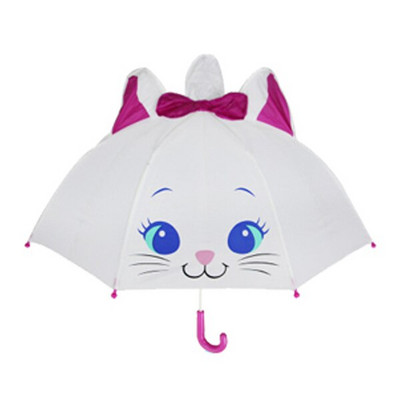 Mini roztomilý kreslený detský dáždnik, animovaný, kreatívny, s dlhou rukoväťou, 3D modelovanie uší, detský dáždnik pre chlapcov a dievčatá
