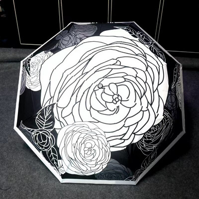 Automatický dáždnik, dážďový UV slnečník, dámsky vetruodolný, jednofarebný skladací slnečník, dámsky mužský módny luxusný dáždnik