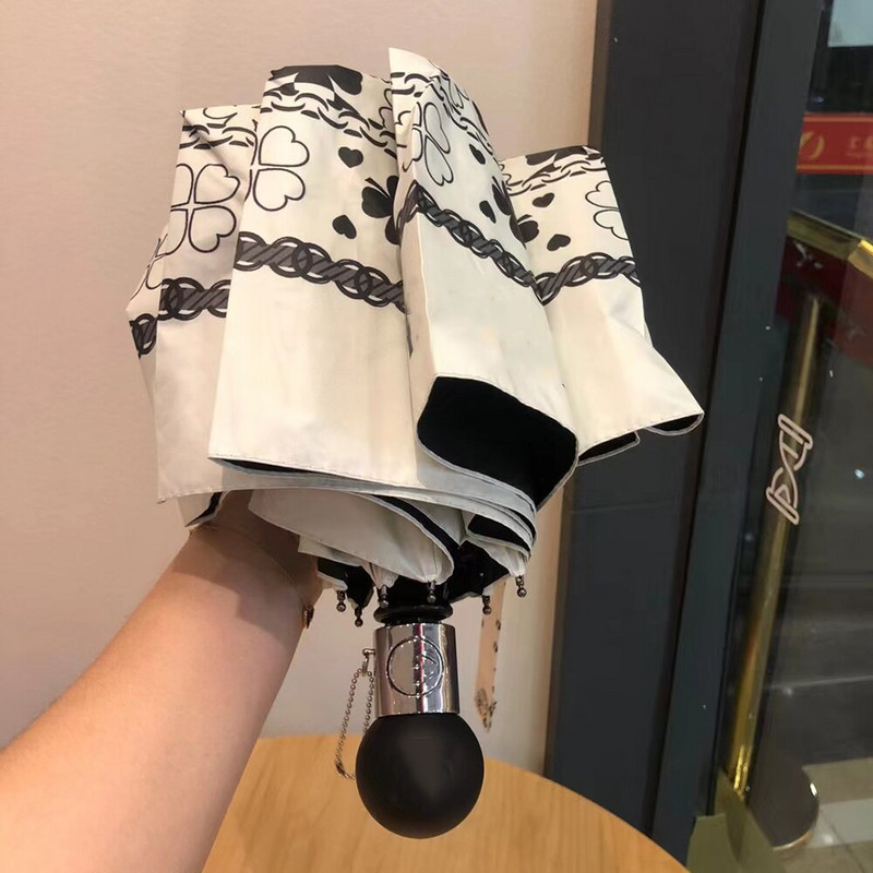 Automatický dáždnik, dážďový UV slnečník, dámsky vetruodolný, jednofarebný skladací slnečník, dámsky mužský módny luxusný dáždnik