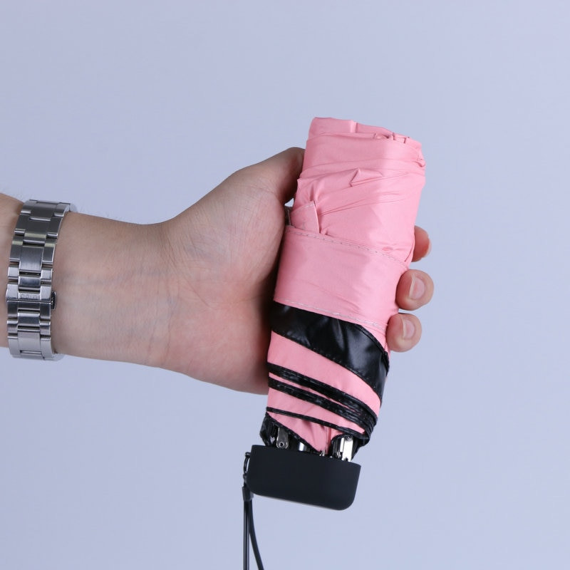 Prenosný pánsky dáždnik, mini vreckový dáždnik, odolný voči UV žiareniu, skladací dámsky malý päťnásobný slnečník