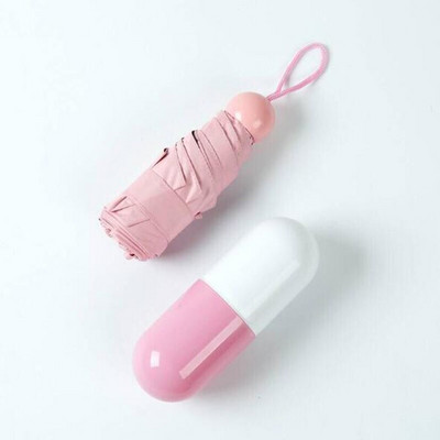 Umbrelă mini capsulă creativă în 4 culori Umbrele cu protecție anti-UV Umbrele pliabile rezistente la vânt Umbrelă de buzunar pentru ploaie LG2927