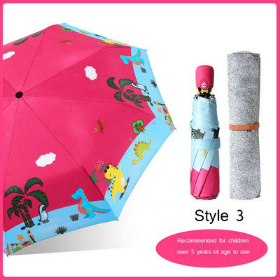 Krásny kreslený detský dáždnik, prenosný skladací slnečník, detský kreatívny dizajn, rukoväť, darček pre študentov, chlapcov a dievčatá, dospelých