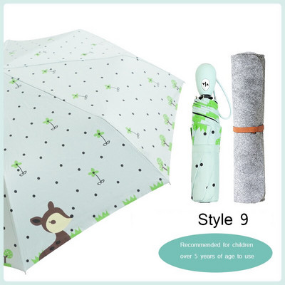 Krásny kreslený detský dáždnik, prenosný skladací slnečník, detský kreatívny dizajn, rukoväť, darček pre študentov, chlapcov a dievčatá, dospelých