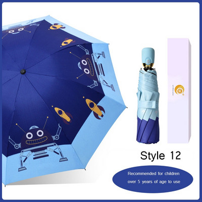 Krásny kreslený detský dáždnik, prenosný skladací slnečník, detský kreatívny dizajn, rukoväť, darček pre študentov, chlapcov a dievčatá, dospelých