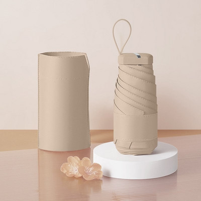 Veľkosť Mini vreckový dámsky dáždnik Mužský ultraľahký dáždnik proti dažďu a slnku Dievčenský anti UV prenosný skladací dáždnik slnečník