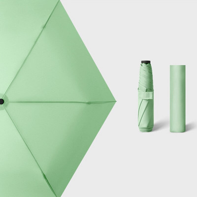 Mali kišobran, super lagani ženski kišobrani, trostruki sklopivi mini suncobran, zaštita od UV zračenja, prijenosni za putovanja 110 g