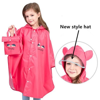 Nový detský pršiplášť s kreslenými zvieratkami, vetruodolný pončo pre chlapcov a dievčatá, žltý pršiplášť pre študentov 2-14 rokov s taškou