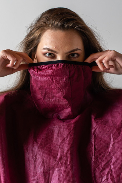 Pláštenka s maskou pre mužov a ženy, pršiplášť, návleky na oblečenie, nepriepustné pršiplášťové pončo, nepremokavý pršiplášť s kapucňou