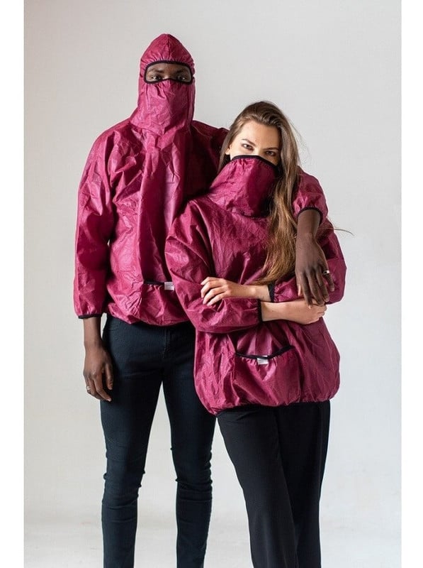 Pláštenka s maskou pre mužov a ženy, pršiplášť, návleky na oblečenie, nepriepustné pršiplášťové pončo, nepremokavý pršiplášť s kapucňou