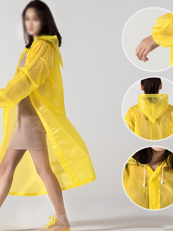 Υψηλής ποιότητας Fashion EVA Γυναικείο Αδιάβροχο Παχύ αδιάβροχο επαναχρησιμοποιήσιμο αδιάβροχο κάπα για ενήλικες Διάφανα αδιάβροχα