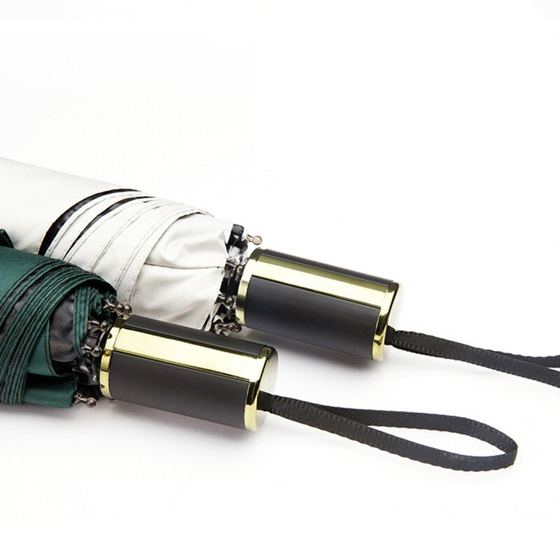 Trojskladací silný vetruodolný dáždnik odolný voči dažďu pre mužov a ženy, dámsky dáždnik s UV ochranou, slnečný, daždivý slnečník, biely dámsky dáždnik