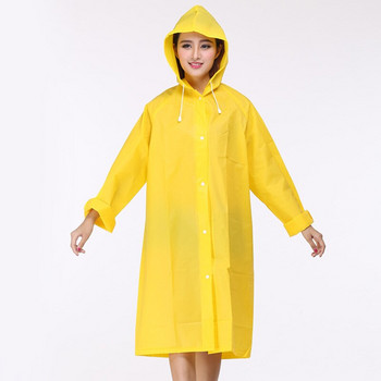 Νέα μόδα ημιδιαφανές ματ αδιάβροχο αδιάβροχο EVA Poncho Rain παλτό Γυναικείο παλτό για εξωτερικούς χώρους Thicken Αδιάβροχα Rainwear
