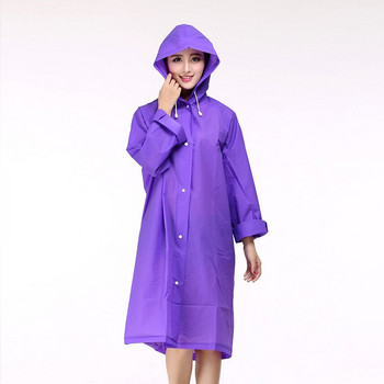 Нов моден полупрозрачен матов дъждобран Водоустойчиво яке EVA Poncho Дъждобран Дамски външни удебелени дъждобрани Дъждобрани