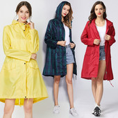 Pelernă de ploaie lungă pentru femei, impermeabilă, rezistentă la vânt, cu glugă, drumeții ușoare, bărbați, haină de ploaie, jachetă poncho, pelerină de ploaie pentru drumeții în aer liber
