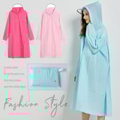 Dámske cyklistické pončo do dažďa, nepremokavé pršiplášte s kapucňou, pláštenka z EVA kabáta, cestovné dievčenské priehľadné multifunkčné pláštenky