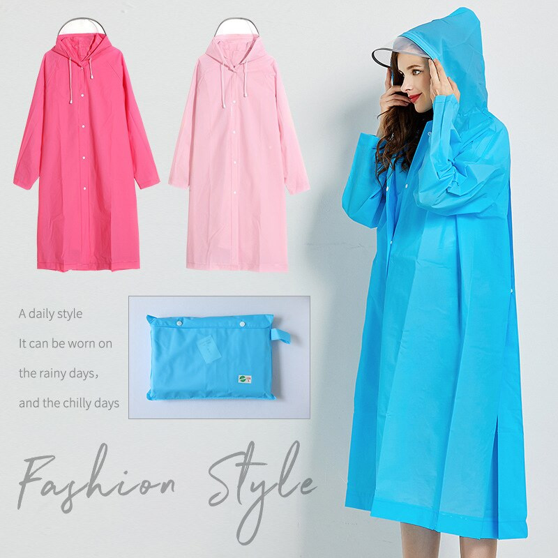 Dámske cyklistické pončo do dažďa, nepremokavé pršiplášte s kapucňou, pláštenka z EVA kabáta, cestovné dievčenské priehľadné multifunkčné pláštenky