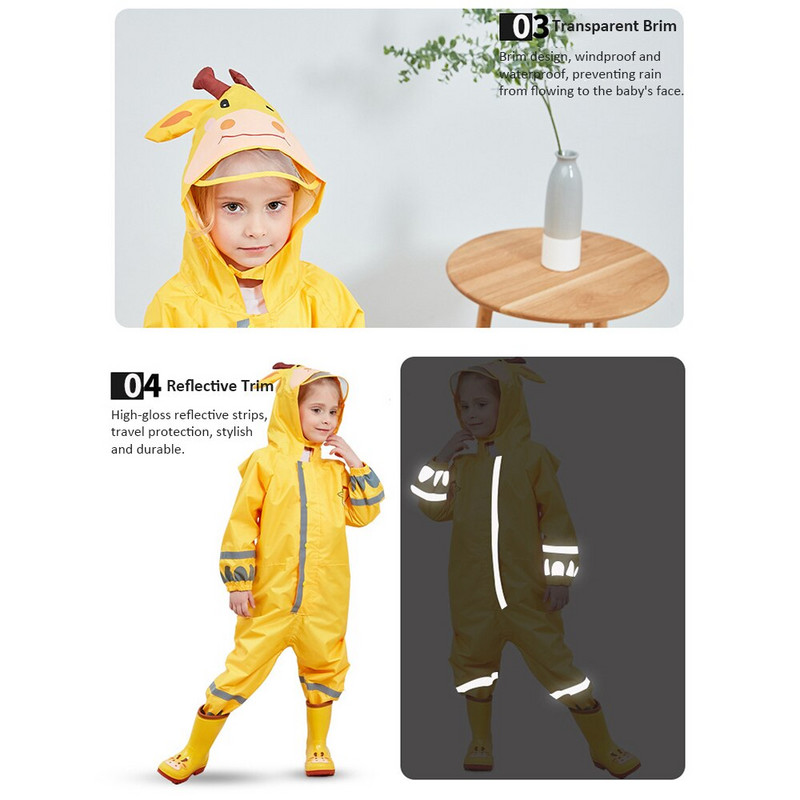 Detský pršiplášť s kapucňou, reflexný pršiplášť s vysokou viditeľnosťou, priedušný pršiplášť pre deti, chlapcov a dievčatá, študentov, 0,9-1,35 mesiaca