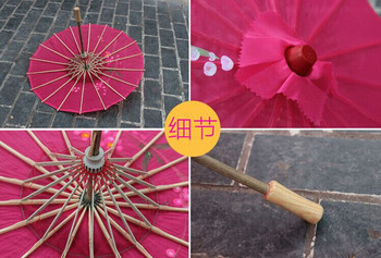 1 τεμ. ομπρέλα κινέζικης τέχνης από μπαμπού σκελετό μεταξωτό ομπρέλα για πάρτι γενεθλίων γάμου νύφη ζωγραφισμένη στο χέρι σχέδιο λουλουδιών