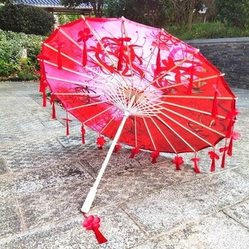 Китайски танцов спектакъл Дантелен чадър Класически Hanfu маслен хартиен чадър Фея Древен чадър Paraguas Inverso El Principito