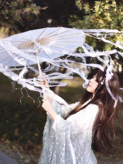 Čínsky tanec, čipkovaný dáždnik, klasický Hanfu, olejový papierový dáždnik, víla, staroveký slnečník, paraguas inverzo, El Principito