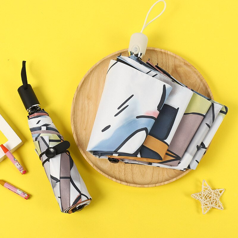 Dámsky slnečník s mačacím efektom, dáždnik s princeznou a anti-UV slnečníkom, vodotesný, prenosný, kreatívny, darčekový, dámsky slnečník