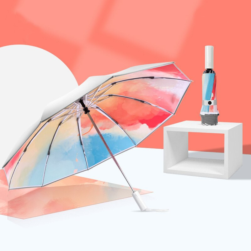 YADA 118CM INS reverzný slnečník, skladací daždivý automatický slnečník pre ženy a mužov, UV a vetruodolný vonkajší slnečník YD200015