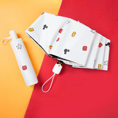 Aranyos rajzfilm, teljesen automata női esernyő, szélálló eső, 3 összecsukható napernyő, utazási autós esernyők, ajándékok