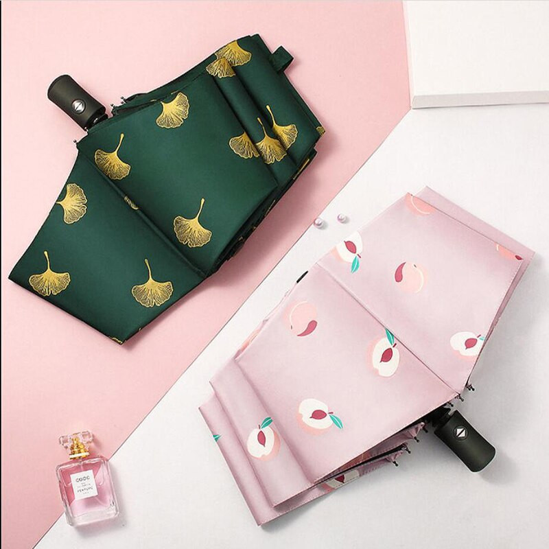 Automatický dáždnik s UV ochranou, slnečník pre ženy, daždivý a slnečný slnečník, skladací dáždnik pre dievčatá, anti-UV ochrana, módny dámsky slnečník