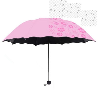 dugin kišobran za djecu, dječji dječji kišobran koji mijenja boju, otvoreni sklopivi kišobran s 8 rebara, vodootporan, otporan na vjetar, kišobran za djecu