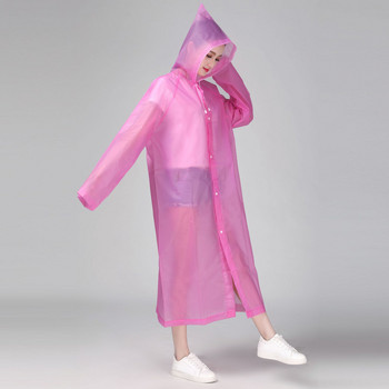 Палто Дъждобран Дамски EVA моден водоустойчив костюм Дъждобран Удебелен прозрачен къмпинг Дамски водоустойчив прозрачен