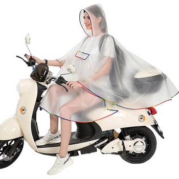 Poncho επαναχρησιμοποιήσιμο αδιάβροχο EVA Γυναικεία Rain Cape Raincoat Ανδρικά Poncho με κουκούλα για υπαίθρια τουριστικά σακίδια πλάτης Ποδηλασία Πεζοπορία