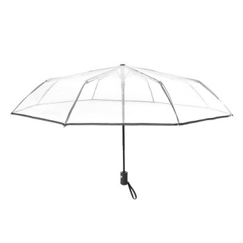Διαφανής Ομπρέλα Αυτόματη Ομπρέλα Βροχή Γυναικείες Άντρες Ήλιος Βροχή Αυτόματη Ομπρέλα Συμπαγής αναδιπλούμενη αντιανεμική ομπρέλα Διαφανής ομπρέλα,Tra