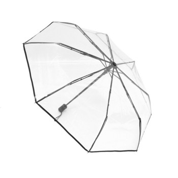 Διαφανής Ομπρέλα Αυτόματη Ομπρέλα Βροχή Γυναικείες Άντρες Ήλιος Βροχή Αυτόματη Ομπρέλα Συμπαγής αναδιπλούμενη αντιανεμική ομπρέλα Διαφανής ομπρέλα,Tra